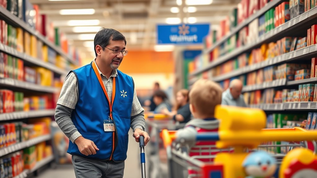 assisting customers in store