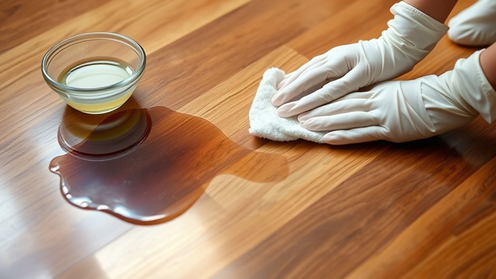 blot urine avoid rubbing