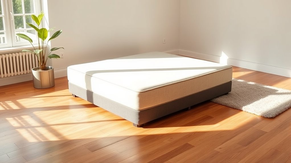 box spring floor placement