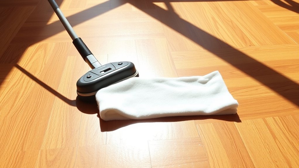 buffing and polishing vinyl floor