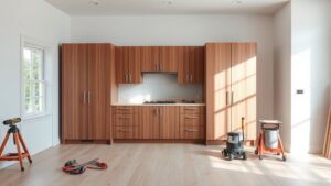 cabinets installed before flooring