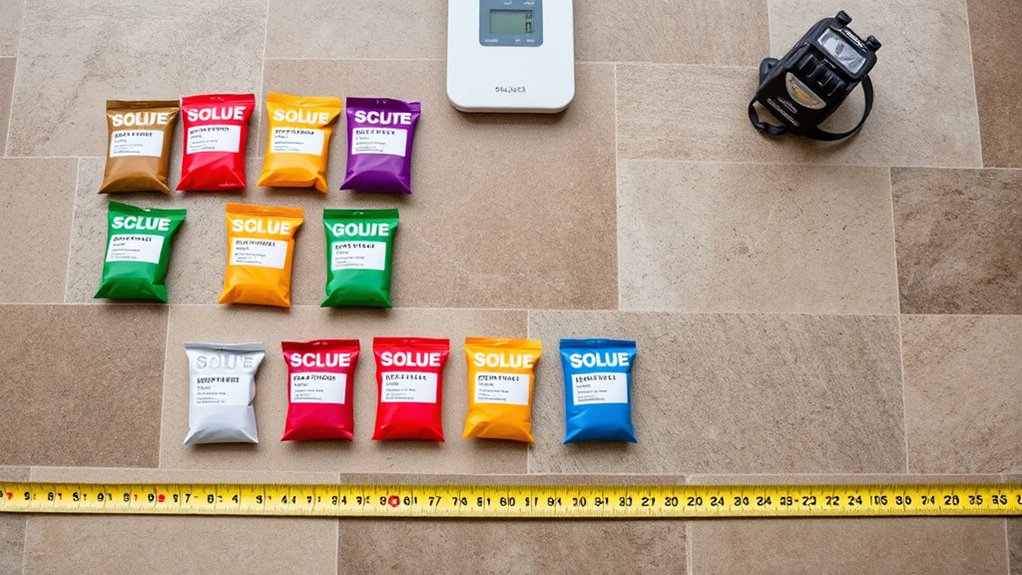 calculate adhesive satchels accurately