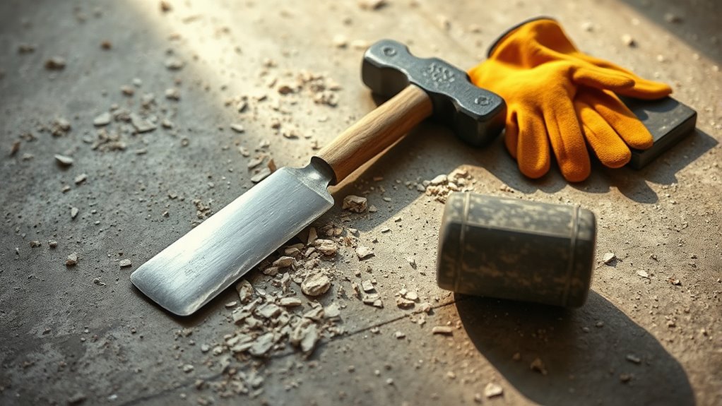 chisel technique for mortar removal