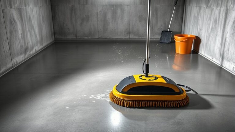 clean concrete basement floor