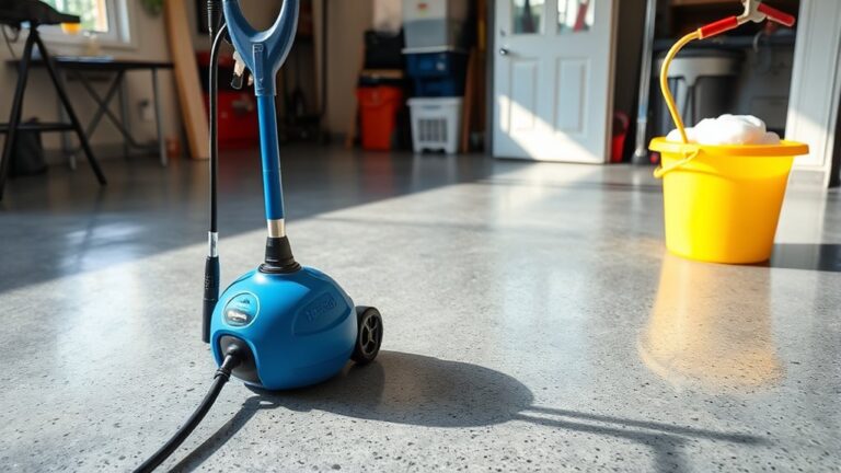 clean concrete garage floor