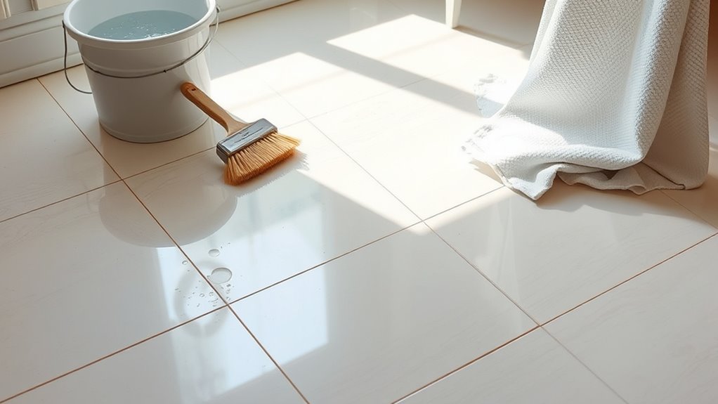 clean dry paint ready floor