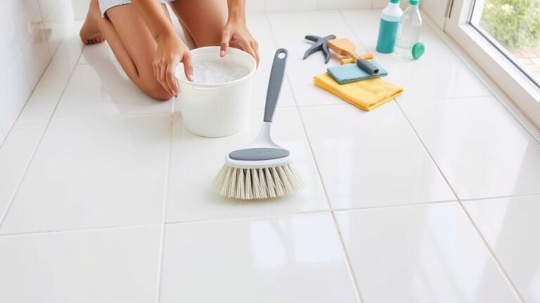 clean grout in tiles