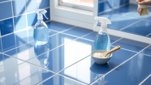 clean grout on tiles