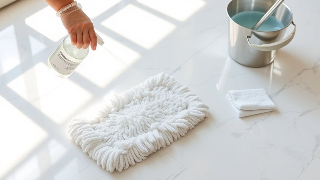 clean marble floor easily