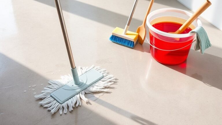 clean painted concrete floors