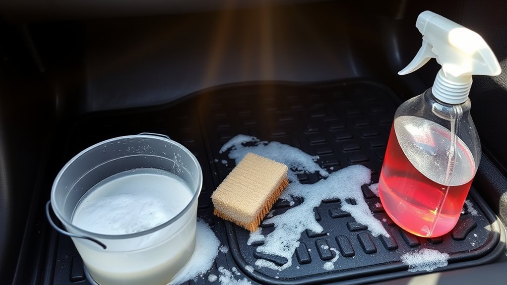 clean rubber car mats