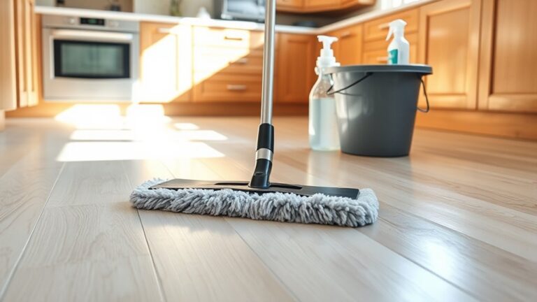 clean vinyl floor planks