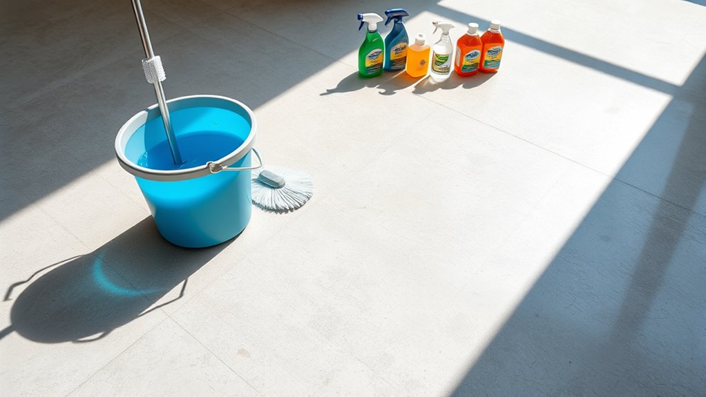 cleaning concrete floors effectively