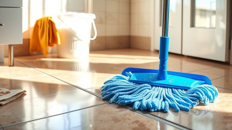 cleaning dirty tile floors