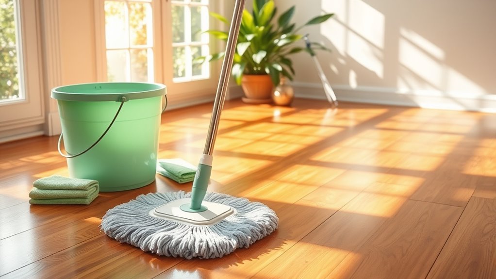 cleaning fake hardwood floors