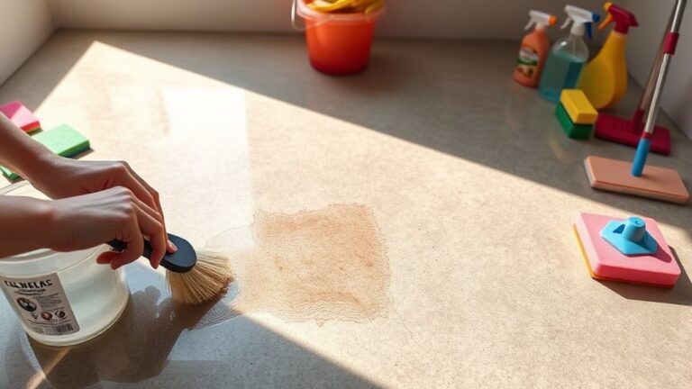 cleaning stained concrete floors