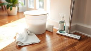 cleaning sticky wood floors