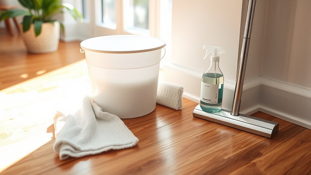 cleaning sticky wood floors