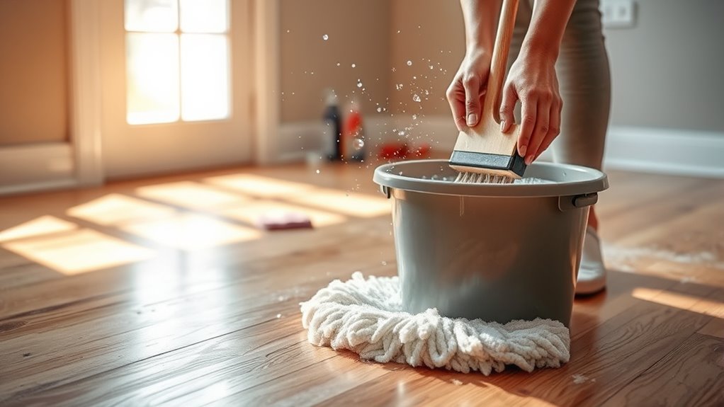 cleaning unfinished hardwood floors