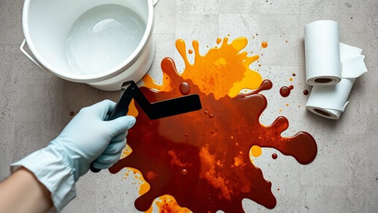 cleaning vomit from floor