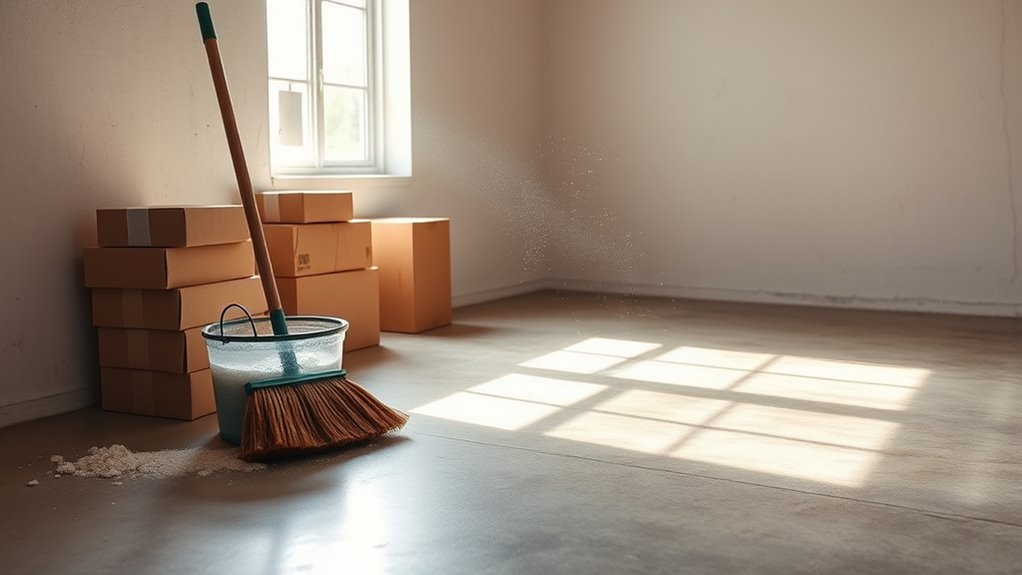 clear basement for cleaning