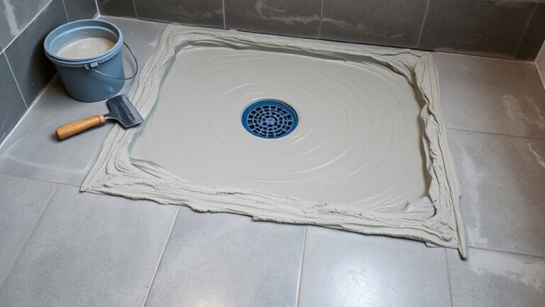 constructing a concrete shower pan