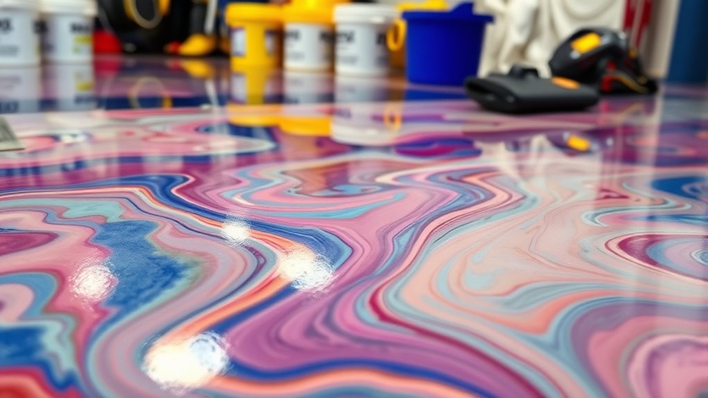 curing and finishing epoxy floor