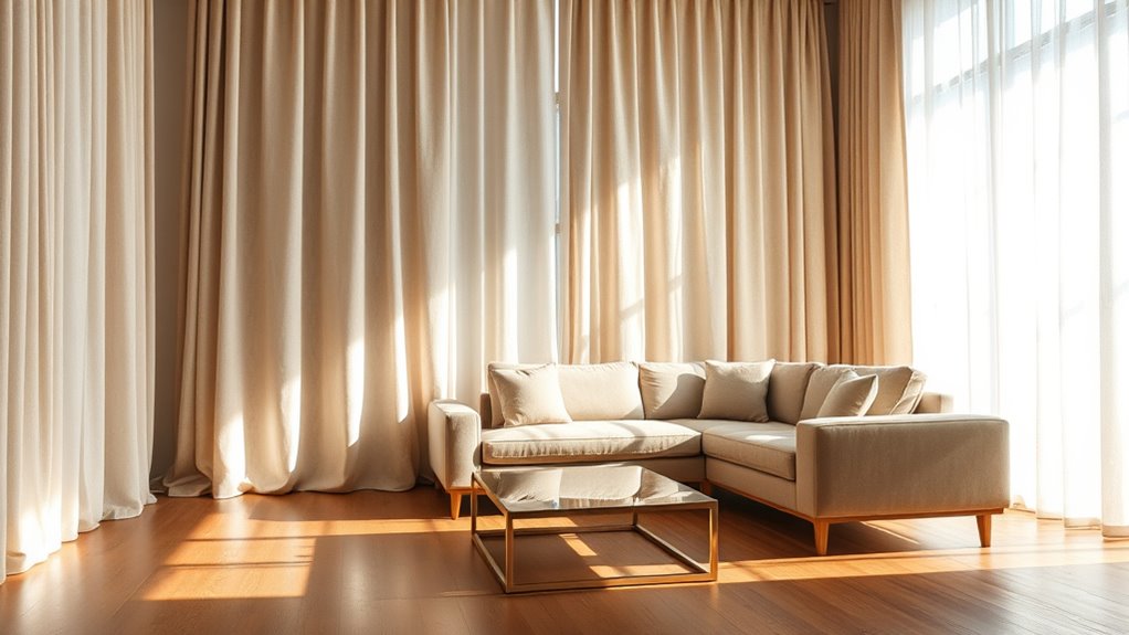 curtain length and furniture