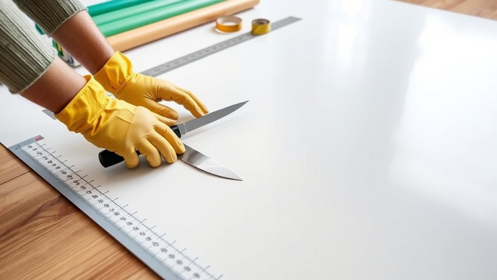 cut vinyl flooring easily