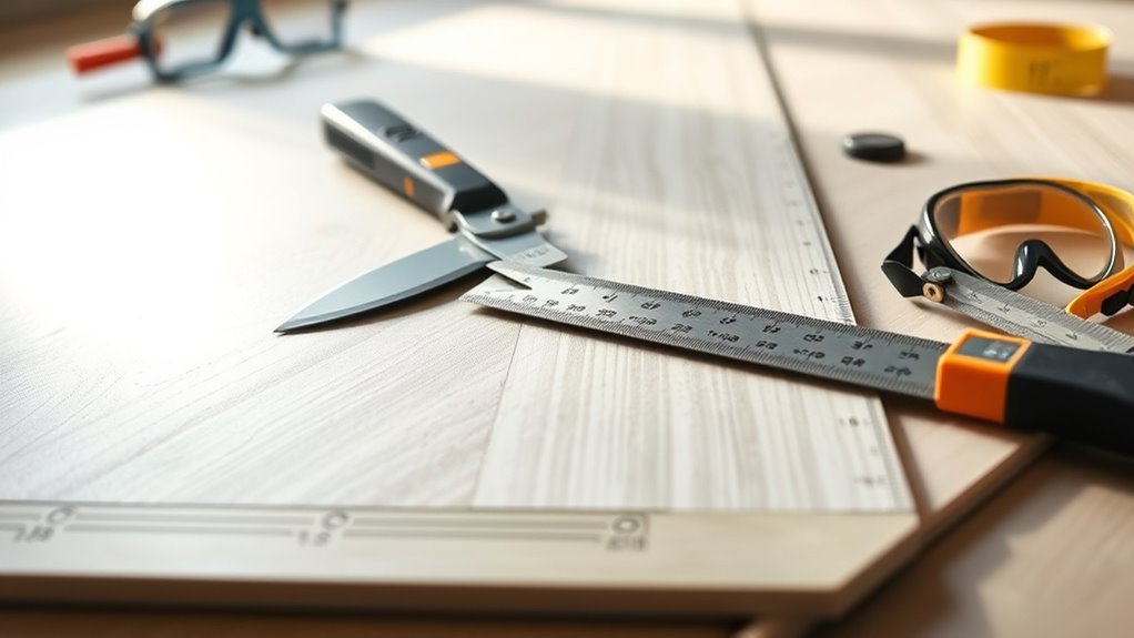 cut vinyl flooring safely