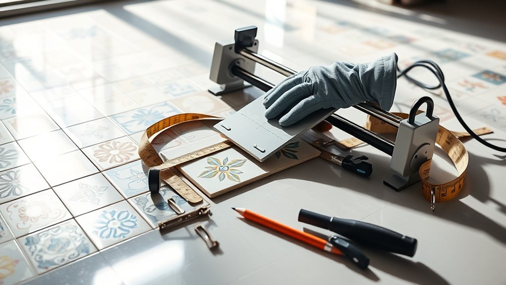 cutting floor tile easily