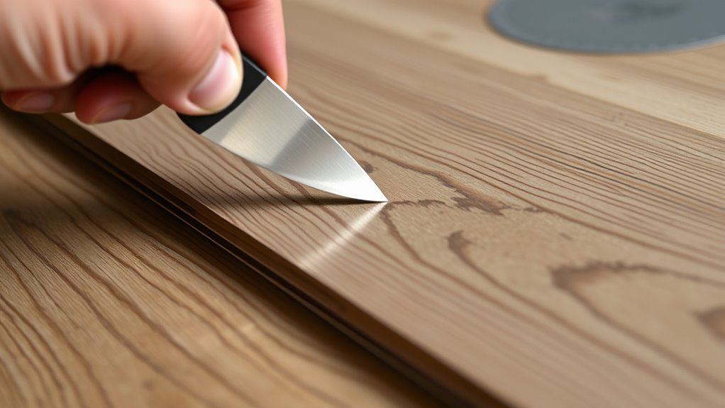 cutting vinyl planks safely