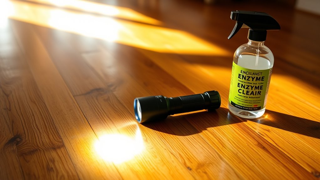 detecting cat urine stains