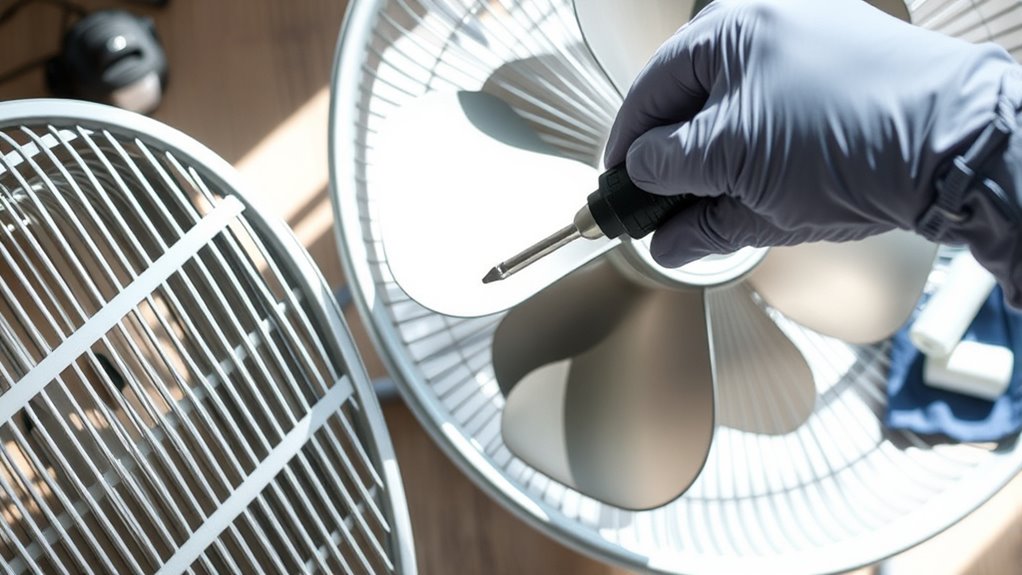 disassemble fan for cleaning