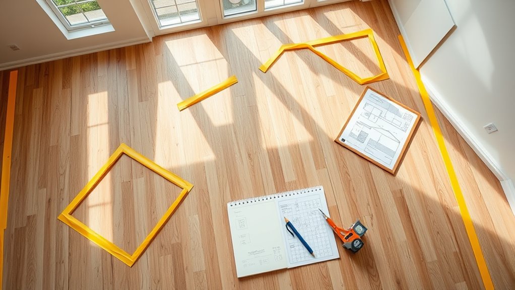 divide irregular room shapes