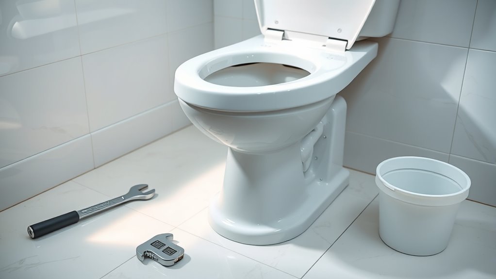 drain toilet tank bowl