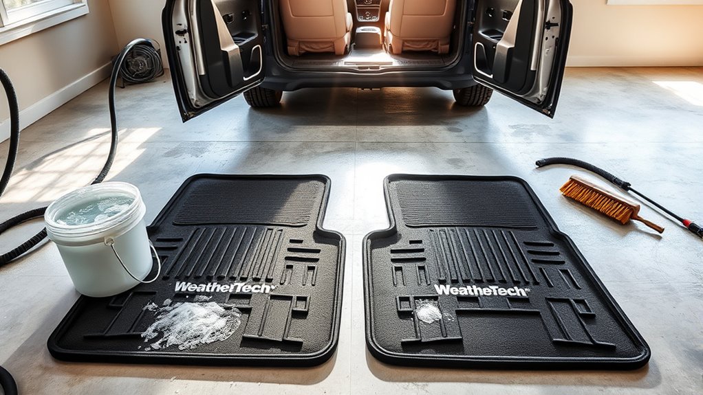 dry and reinstall mats