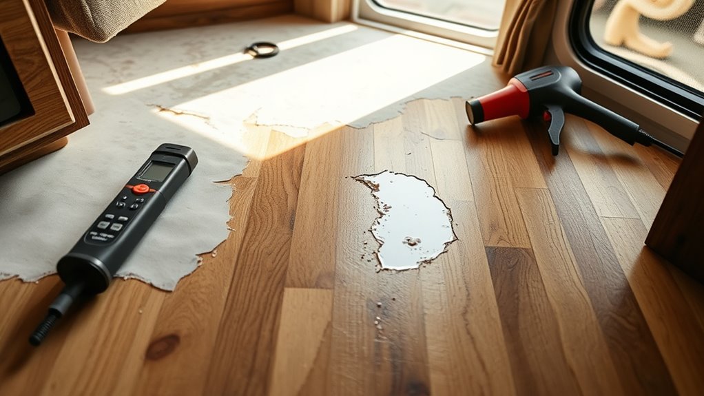 drying and treating moisture damage
