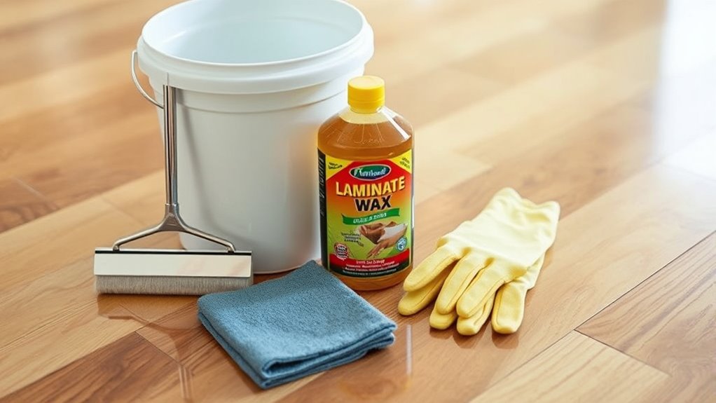 essential waxing supplies gathered