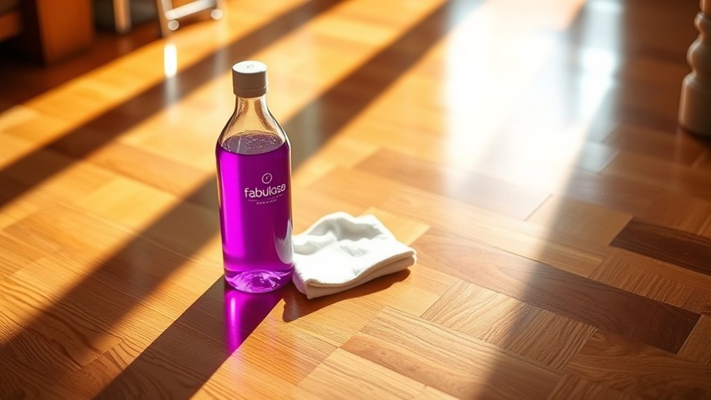 fabuloso wood floor caution