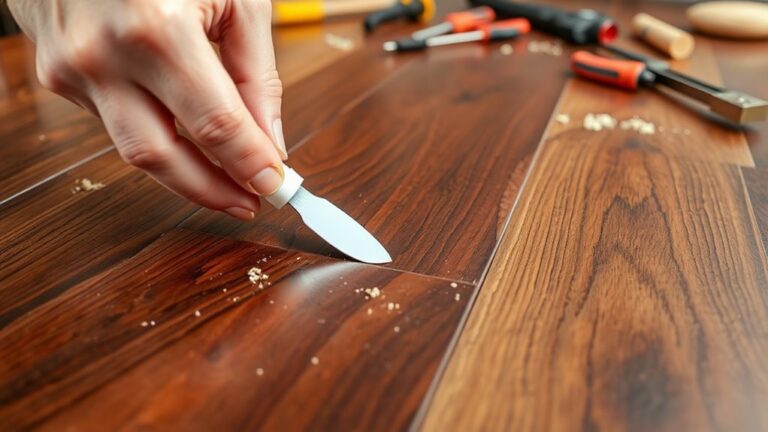 filling gaps in laminate