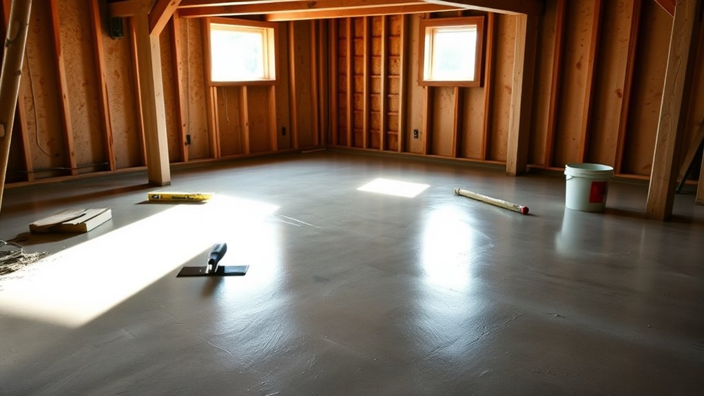 finishing basement floor steps