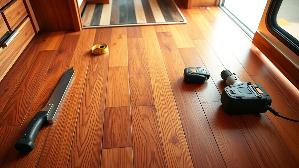 flooring installation for campers
