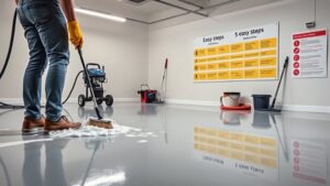 garage floor cleaning steps