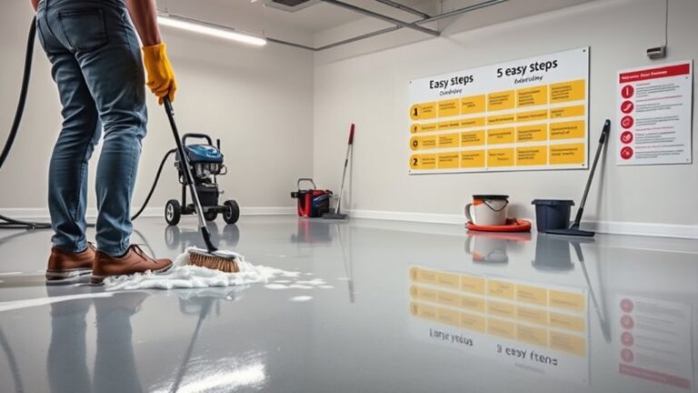 garage floor cleaning steps