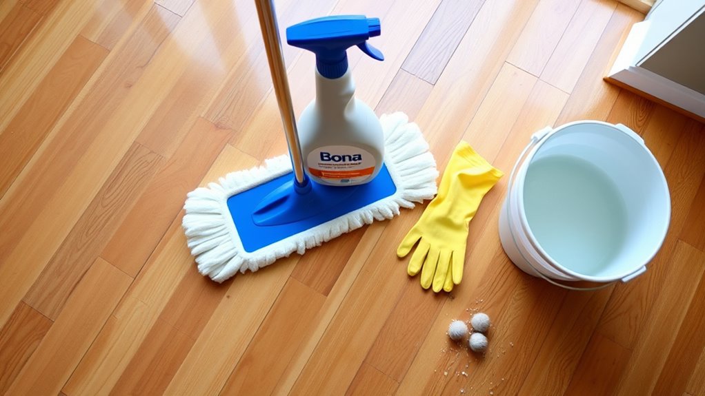 gather cleaning supplies efficiently