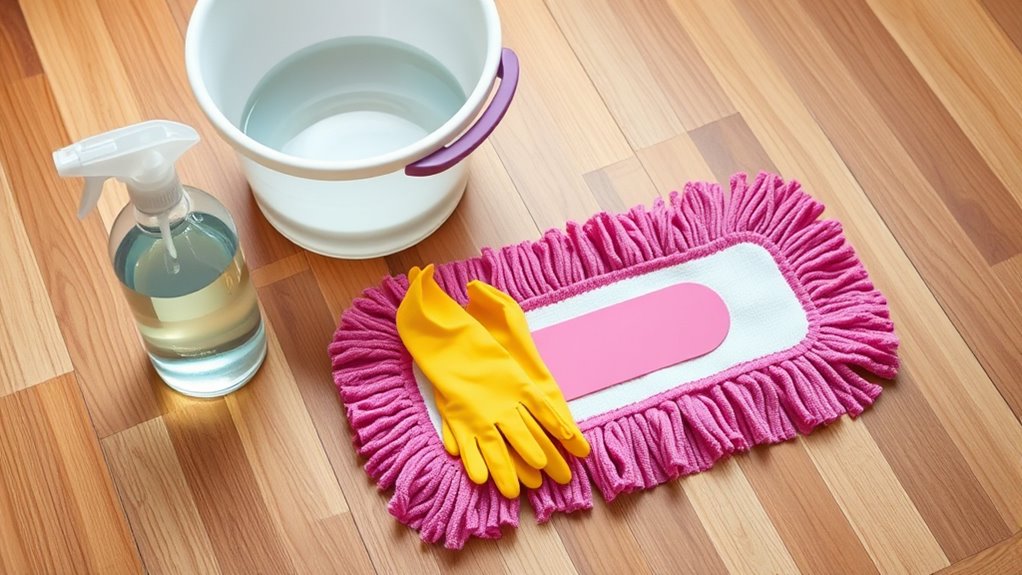 gather cleaning supplies efficiently