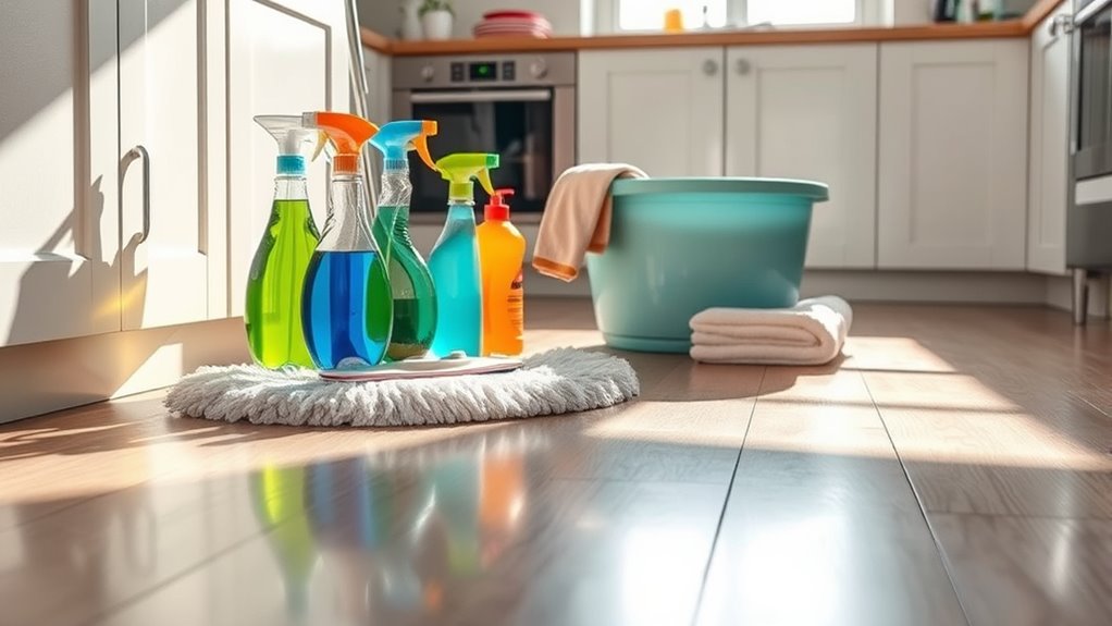 gather essential cleaning supplies