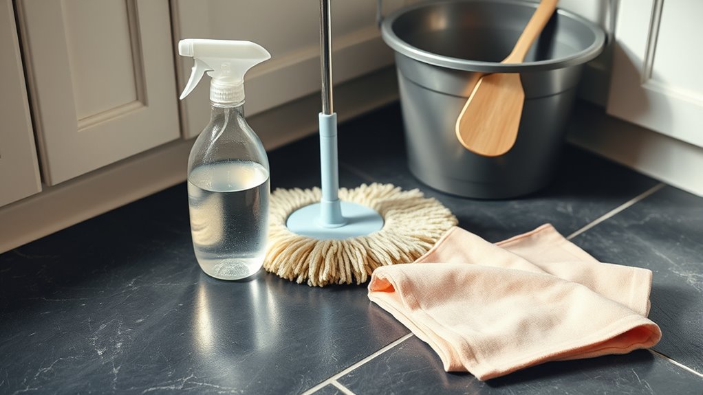 gather essential cleaning supplies