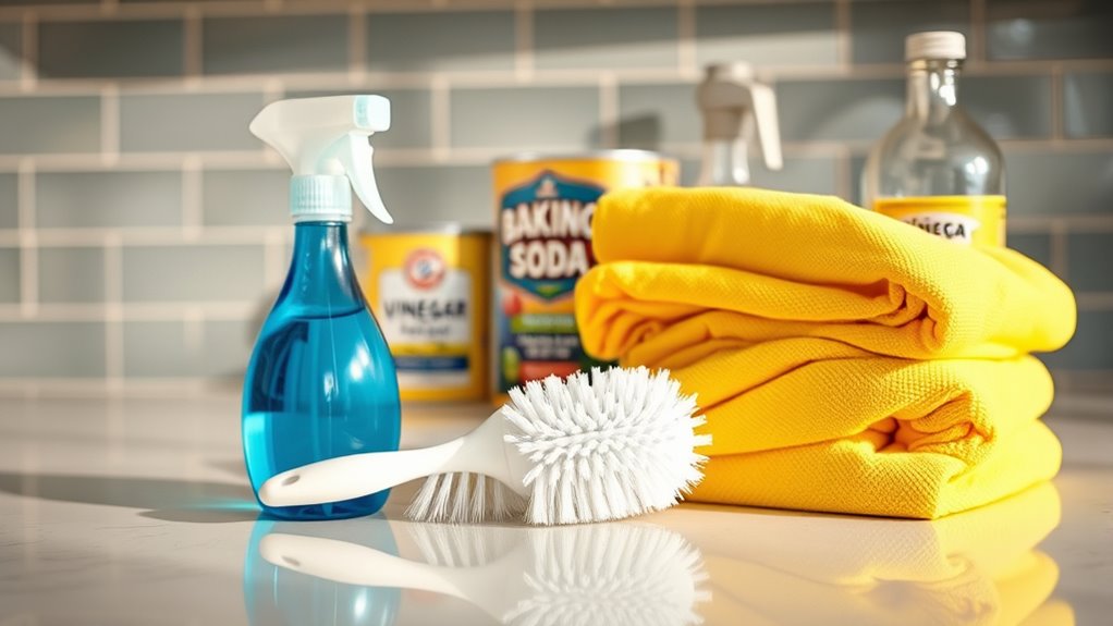 gather necessary cleaning supplies